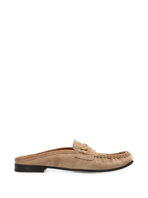FENDI beige suede sabots Neutrals 8R9194QK9