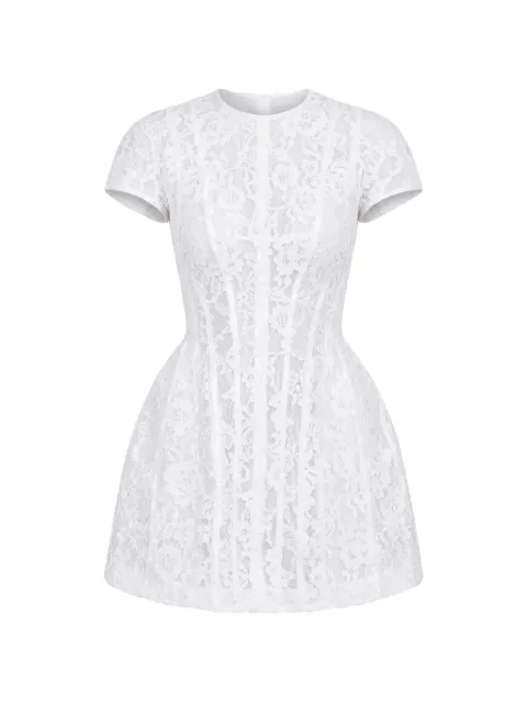 POST MERIDIEM lace sculpted-silhouette mini dress White LACEDRESSWITHSCULPTEDSILHOUETTE