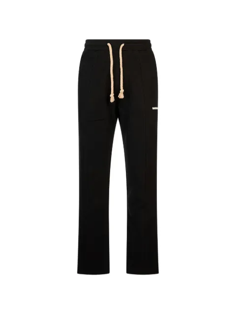 BARROW logo-print rope-drawstring track pants Black F6BWUAFP018