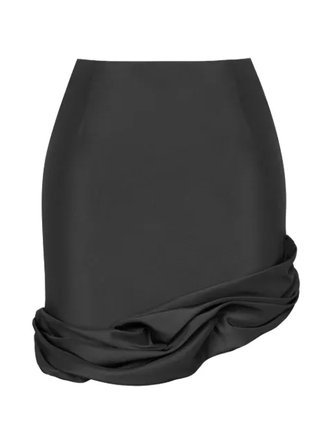 POST MERIDIEM wave-detail mini skirt Black SKIRTWITHWAVEDETAIL