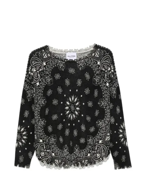 kujten bandana-print sweater Black F2913MELABANDANABICO