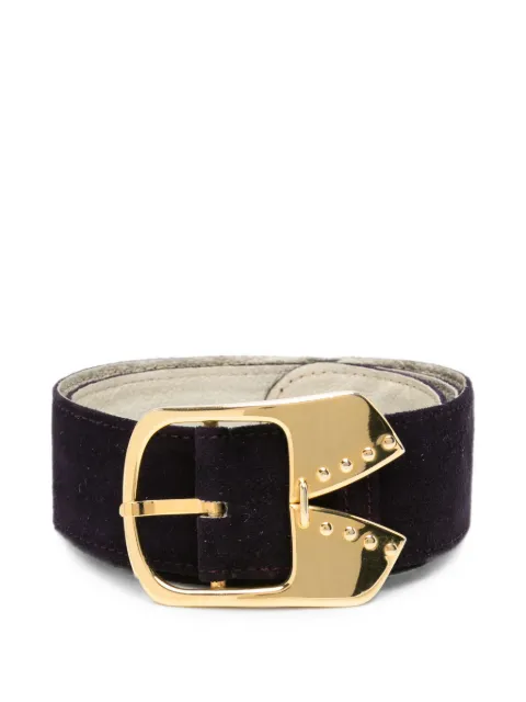 Ferragamo Pre-Owned 1970s buckle suede belt Purple SF250CPN