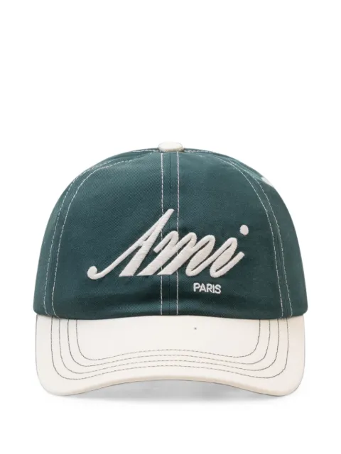 AMI Paris embroidered cap Green UCP293AW0053