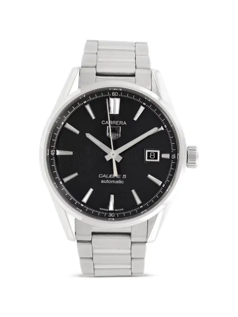 TAG Heuer Pre-Owned Carrera Calibre 5 39mm watch Black WAR211A1