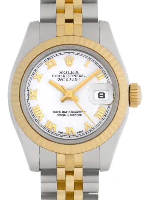 Rolex Datejust fluted bezel 26mm watch White 179173