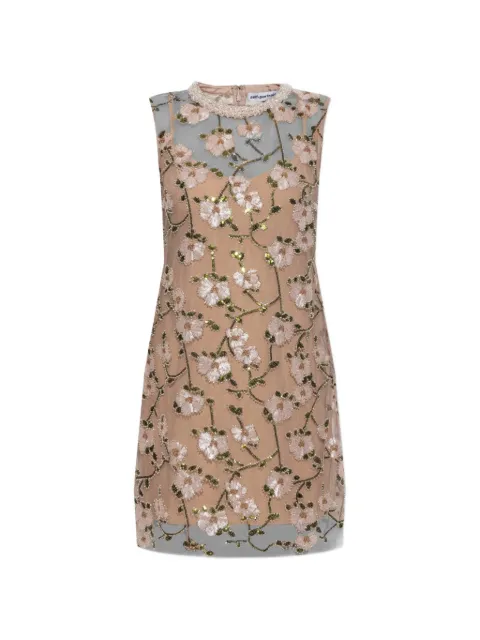 Self-Portrait pink floral sequin-embellished mini dress Neutrals AW26164SP0