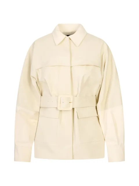 Fabiana Filippi belted panelled coat Neutrals CTD216F1980000M288