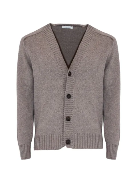 Cruciani button-fastening ribbed-trim cardigan Brown U62094245CV1421425