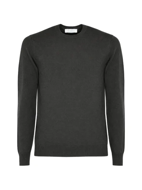 Cruciani fine-knit crew-neck sweater Green U62001012GC1