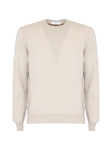 Cruciani crew-neck long-sleeve sweater Neutrals U62001012GC12
