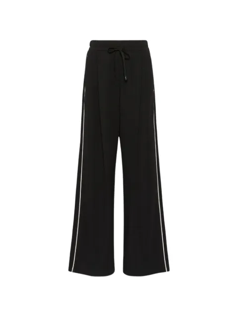 Weekend Max Mara wide-fit Milano-knit jersey trousers - black Black 2625786021600