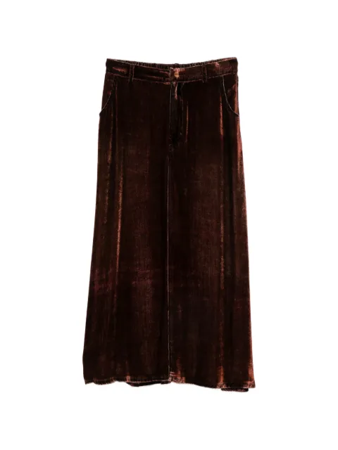 Pierre-Louis Mascia velvet-effect maxi skirt Brown KANDOXGO12966VI