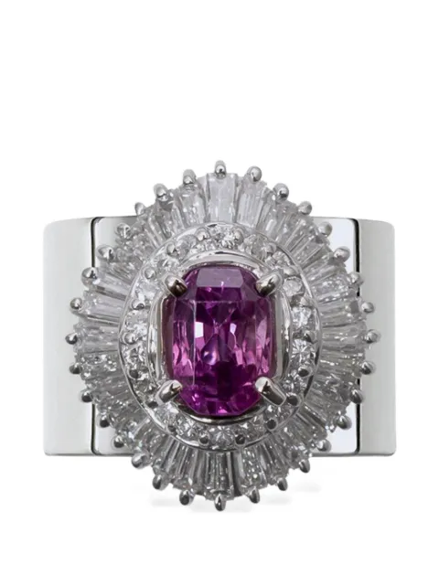 YUTAI Revive pink sapphire and diamond ring Silver 0504R4100146