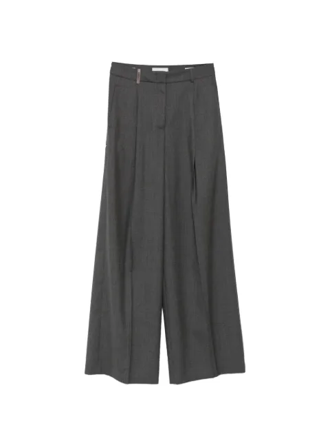 Peserico pleated wide-leg trousers Grey A0479003472