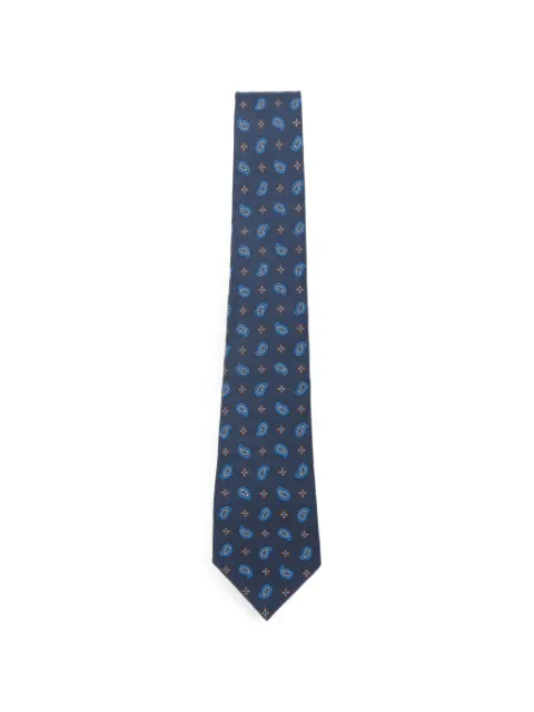 Kiton paisley-print tie Blue UCRVKPC02M0603000