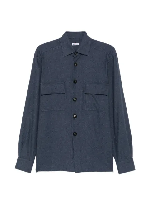 Kiton button-down flap-pocket shirt Blue UMC036H0984909000