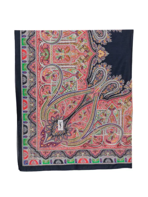 Saint Laurent Pre-Owned 1990s paisley-print scarf Red SL250CPG