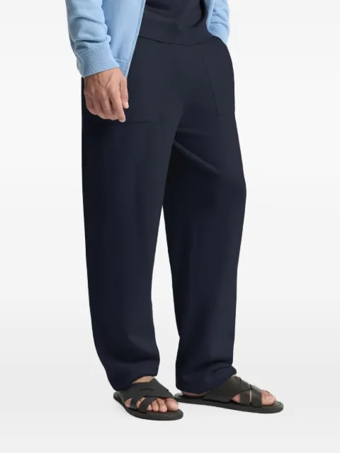 Malo cashmere knitted straight-leg trousers Blue UXP035F1L21E11C