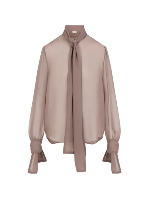 Saint Laurent Lavallière silk blouse Pink A003KIY115W