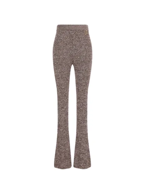 Sportmax ribbed-knit flared trousers Brown 2622336022600