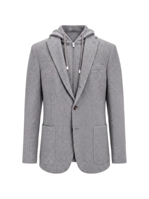Eleventy long-sleeve hooded jacket Grey N75GIAK06TES0N28715