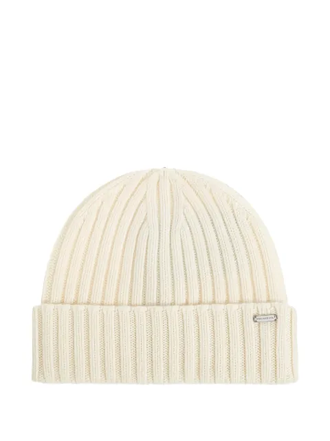 Paul & Shark ribbed-knit beanie hat White 16357101965