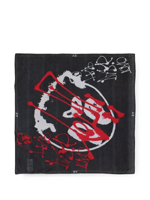 Y-3 Chito graphic scarf L Black KY0005