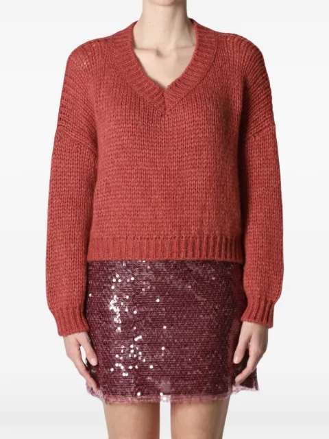 Roberto Collina V-neck chunky-knit sweater Red 263FXB47002