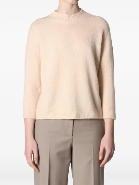 Roberto Collina three-quarter-sleeve mock-neck sweater Neutrals 263FXB01045