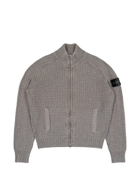 Stone Island 5100034 Loose-fit zip-up jumper with stand collar Grey L2S155100034S00TC