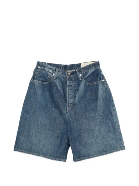Kuro faded-effect denim shorts Blue 964245