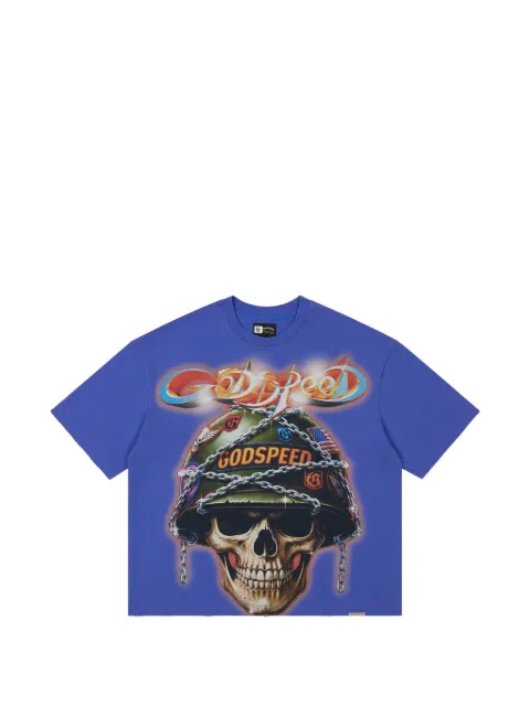 GODSPEED Badges Of Honor graphic-print t-shirt Blue GS608