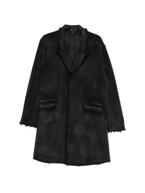 Avant Toi woven-design leather coat Black 226WU4401SGAVN