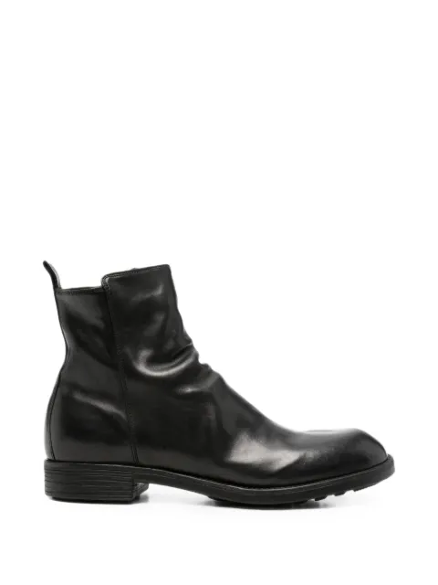 Officine Creative Diary leather ankle boots Black DIARY008