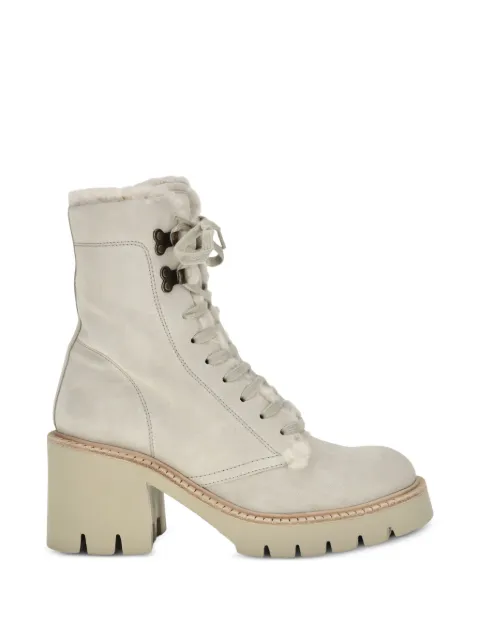 Pedro Garcia Zineta shearling-trim ankle boots White ZINETA02