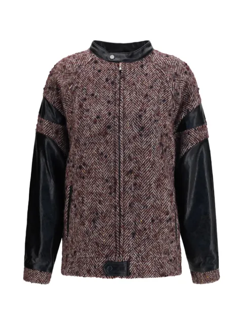 Kristina Ti herringbone-pattern jacket Brown KGI0161TI0337