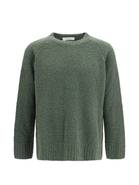 Laneus raglan-sleeve bouclé sweater Green F6LAMAKN036