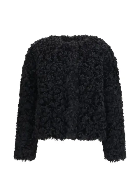 Kristina Ti textured-finish coat Black KGI0159TI0335