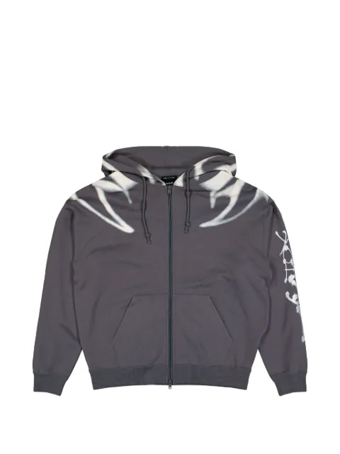 Y-3 Chito graphic French terry zipper hoodie Grey KU2252