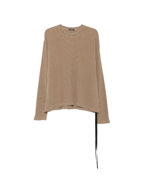 Ann Demeulemeester graphic-print waffle-knit sweater Neutrals 2620MJTS23117FA757