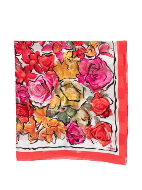 Fendi Pre-Owned 1990s floral-print scarf Red FE250CPE