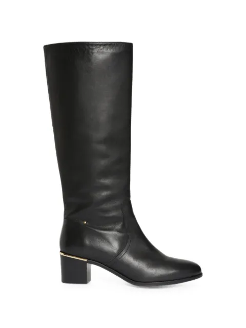 Vanessa Bruno gold-tone hardware knee-high boots Black 5HVF25V34444