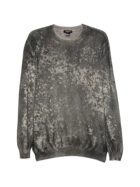 Avant Toi acid-wash fine-knit Grey 226WU3100CLIVA