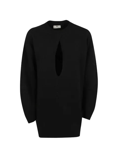 Elisabetta Franchi cut-out wool dress Black AM23T66E2