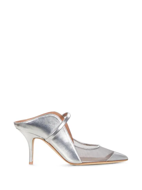 Malone Souliers Maureen Arc heeled mules Silver MAUREENARC701