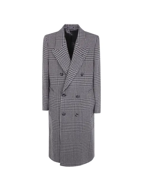 Emporio Armani double-breasted Prince of Wales check coat Grey EM007140TE23208