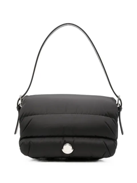 Moncler quilted logo-plaque shoulder bag Black L209B5I00001M6275
