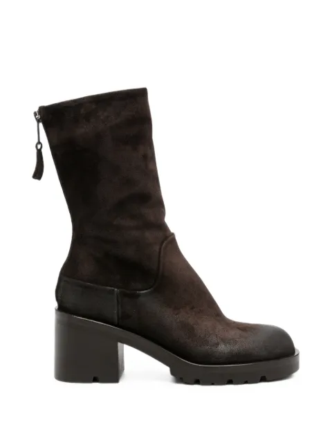 strategia shoes rear-zip boots Brown A5473