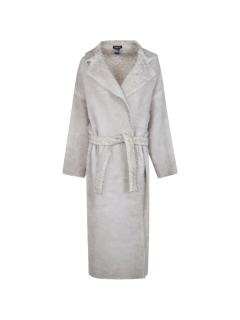 Avant Toi oversized belted coat Grey 226WD2605DRCVGHL