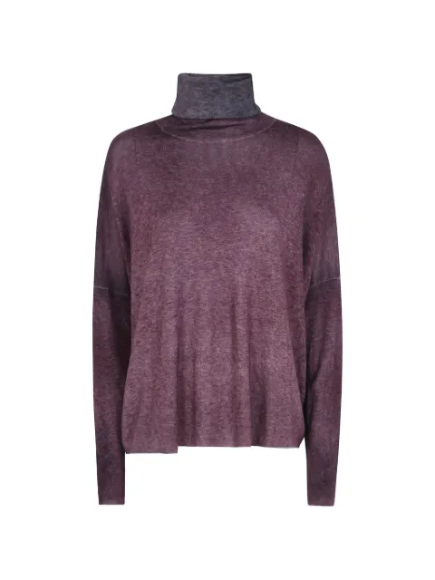 Avant Toi roll-neck drop-shoulder sweater Purple 226WD1587CSMVH